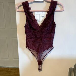 Dynamite Burgundy Lace Bodysuit